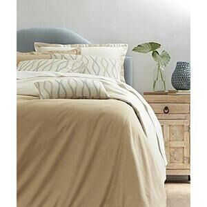 Home Decorators SANTORINI 6PC BEDDING SET Beige Queen Duvet + Pillow Sham Cases